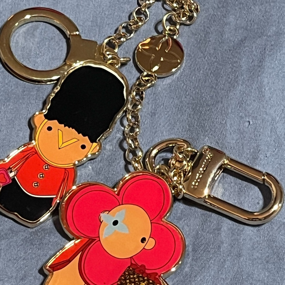 Gold and Red LV Character Key Holder